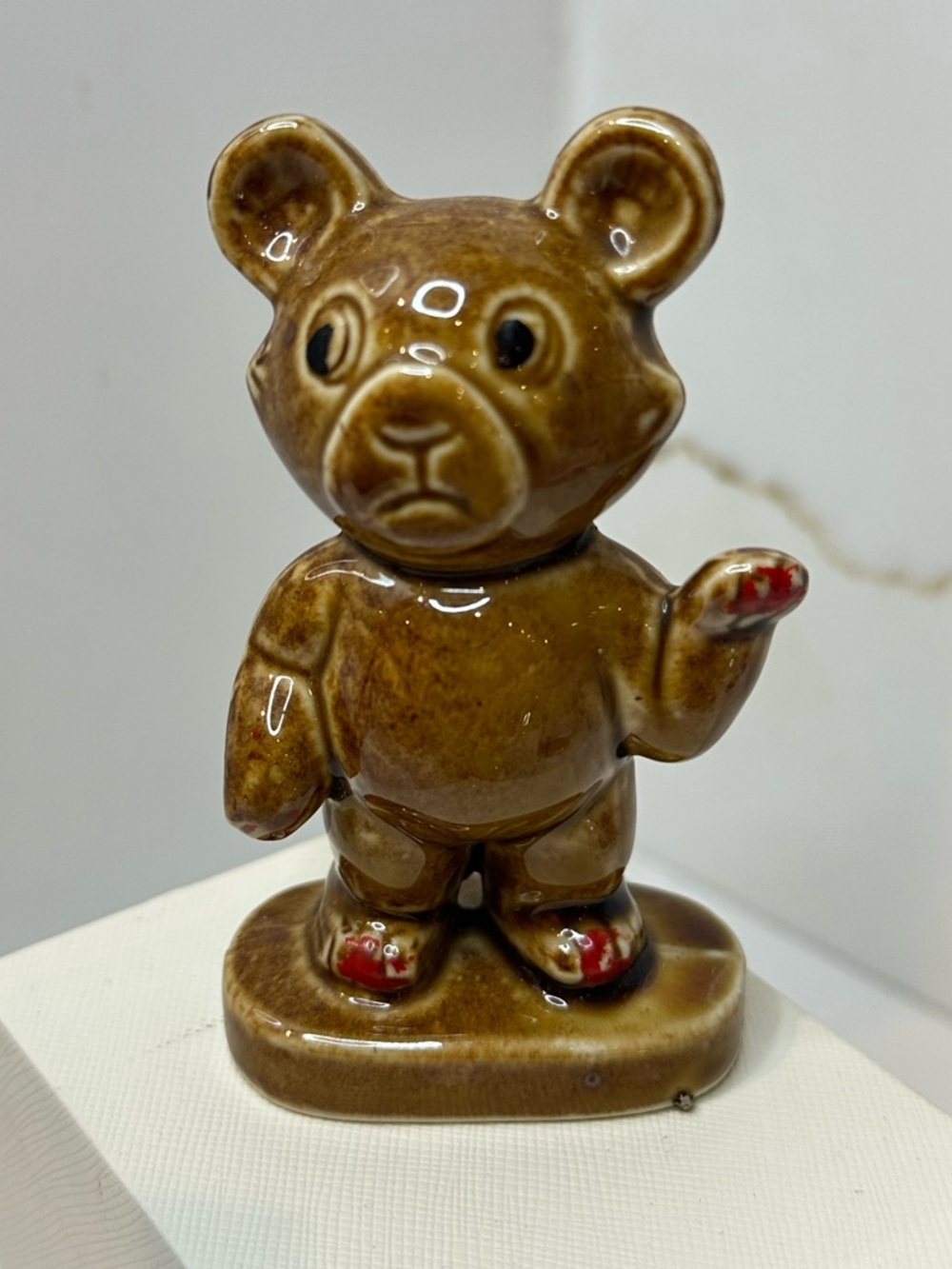 Vintage Made in Japan Ceramic Teddy Bear Figurine Retro Collectible